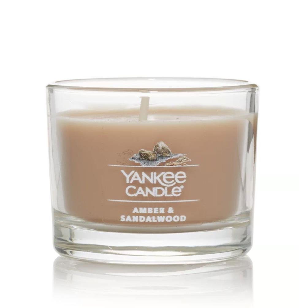 Yankee Candle Amber & Sandalwood Filled Votive Candle Extra Image 2